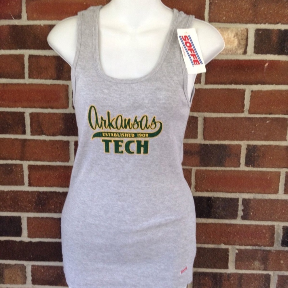 Gray Athletic Team Tank Top Arkansas Tech Size Large Soffe